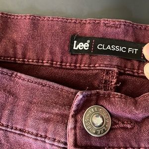 Lee Classic Fit Burgundy Jeans 16